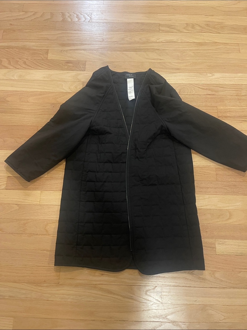 Akris Punto Black Quilted Long Puffer Under Coat - Picture 2 of 8